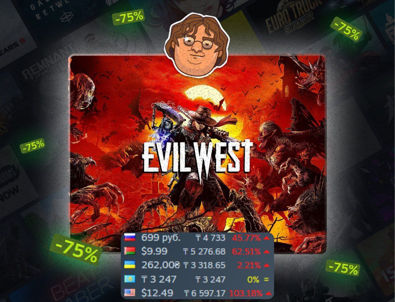 Скидка на Evil West: Вестерн с элементами хоррора и экшеном
