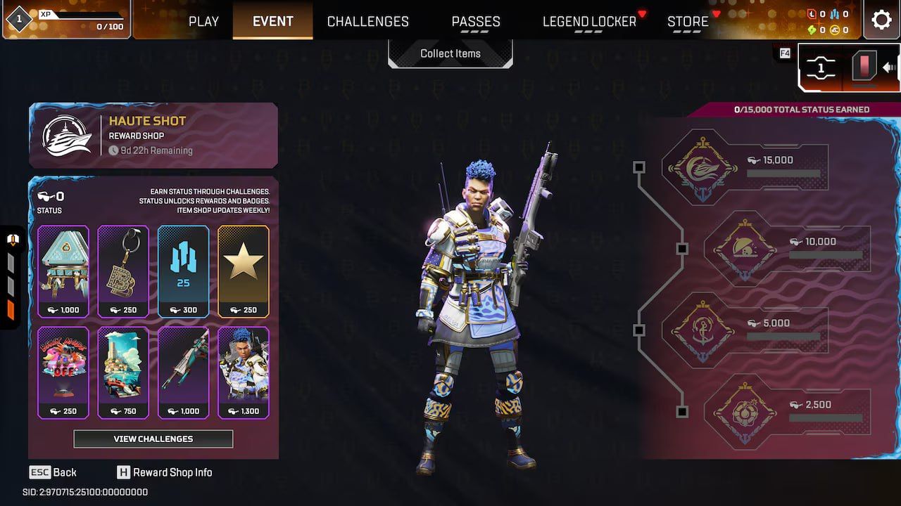 Обновление магазина наград в событии Haute Shot в Apex Legends