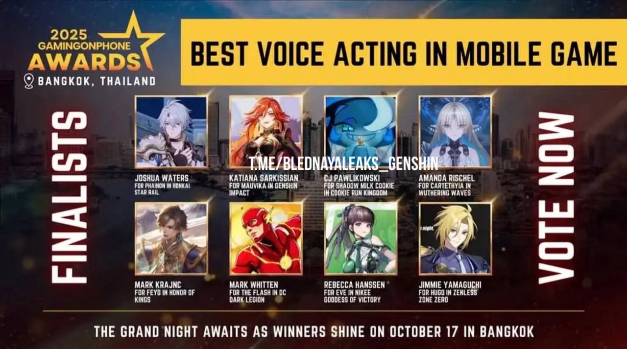 Genshin Impact триумфирует на Gamingphone Awards 2025 с тремя номинациями