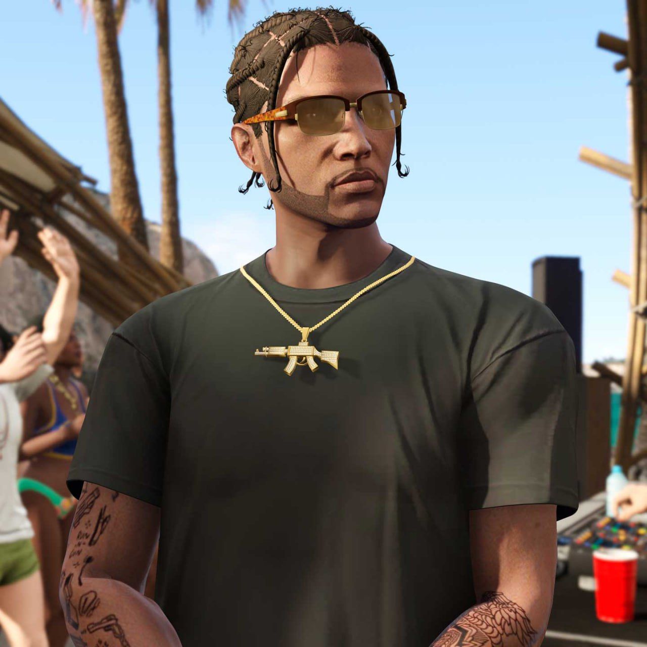 Эксклюзивное ожерелье «Золотой автомат» для участников режима «Транспортные войны» в GTA Online