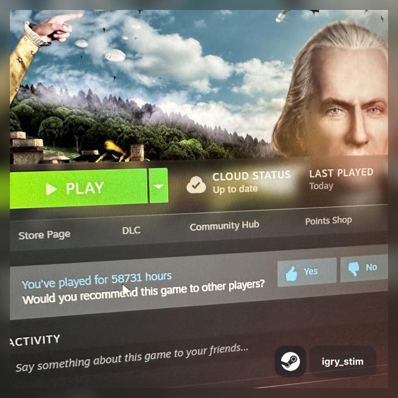 Рекордное время в Civilization V: отец игрока провел 60 000 часов в игре