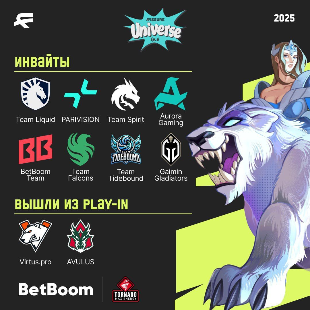 Объявлены участники FISSURE Universe Ep. 6 в Dota 2