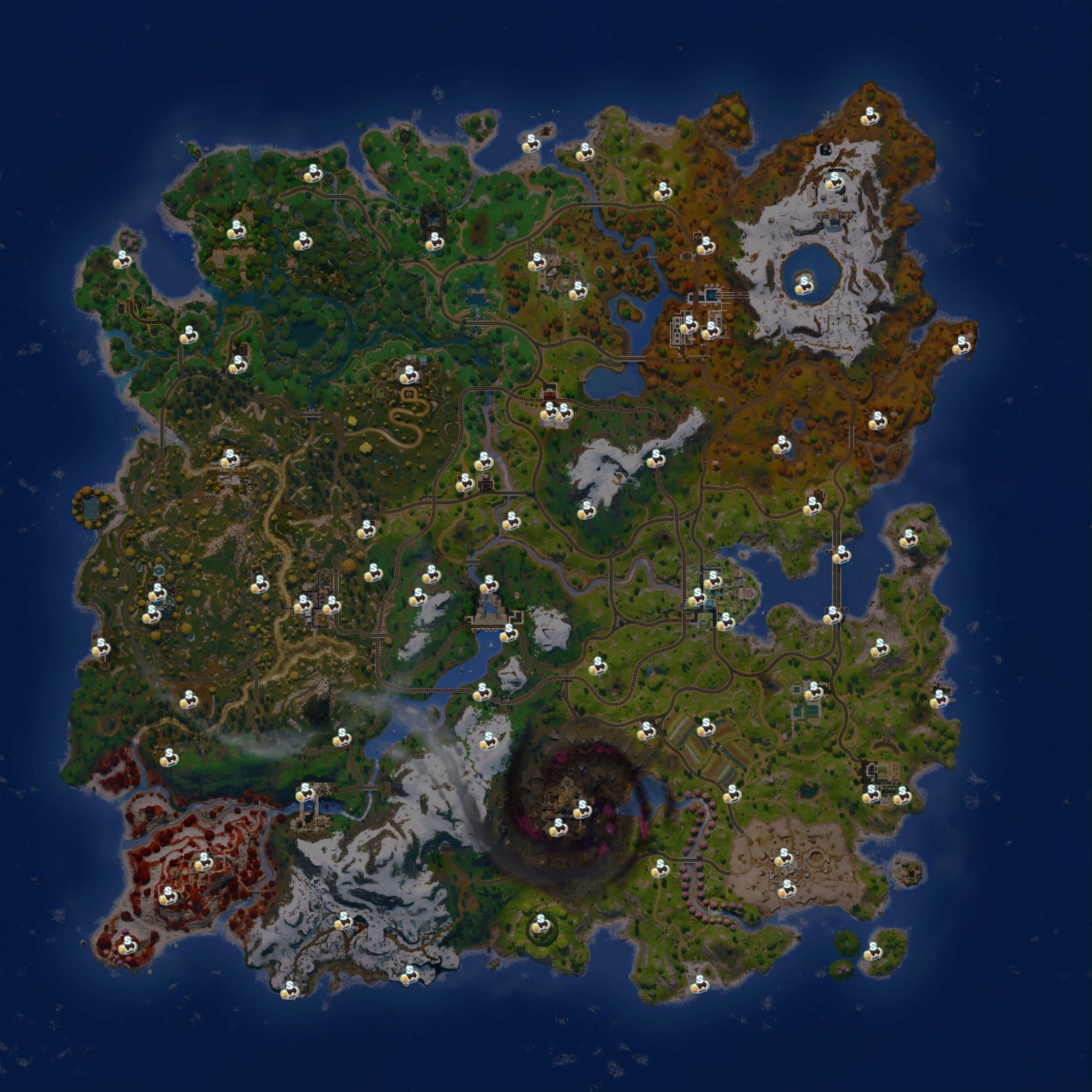 Fortnite: локации всех супергеройских тайников и арсеналов на карте