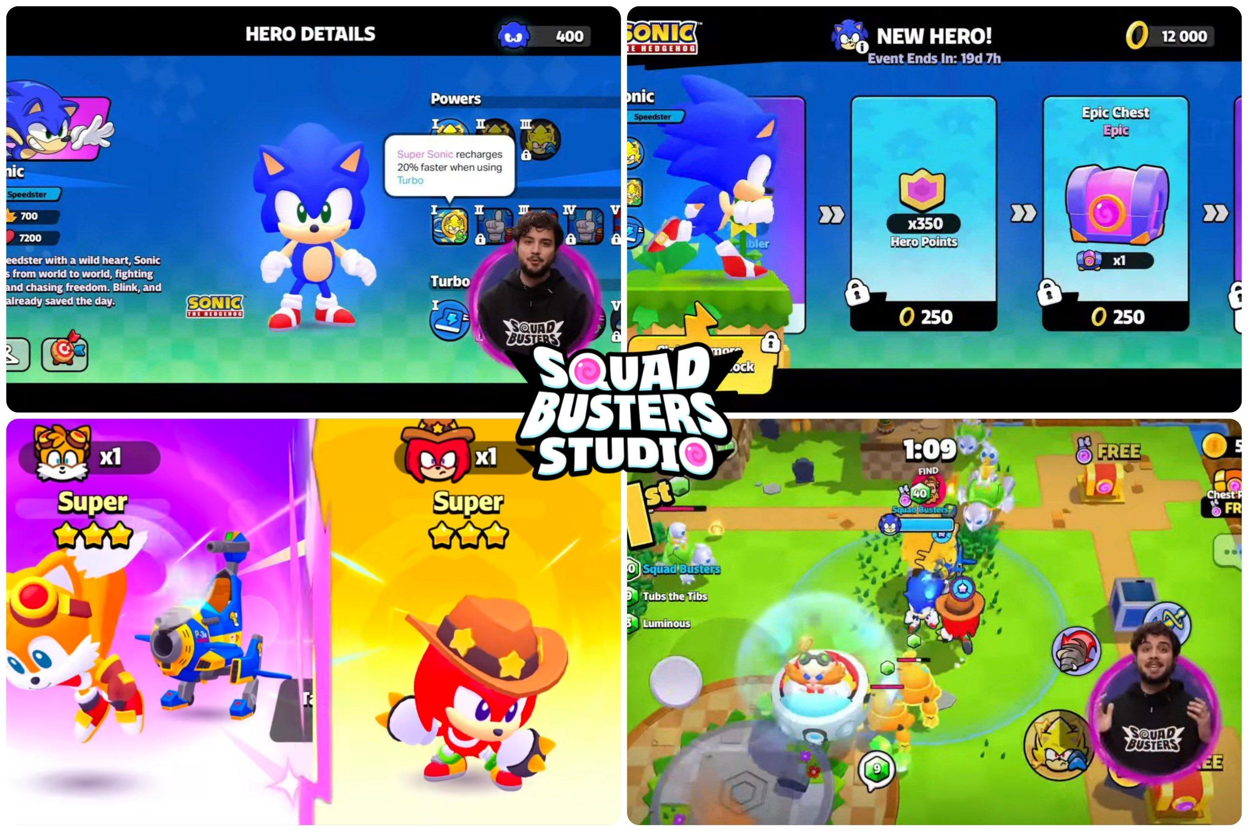 Как получить Соника, Наклза и Тейлза в Squad Busters? Ивент с кольцами и новыми героями