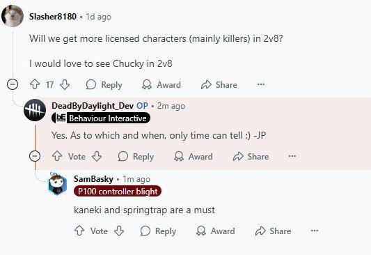 Новые лицензионные убийцы появятся в Dead by Daylight