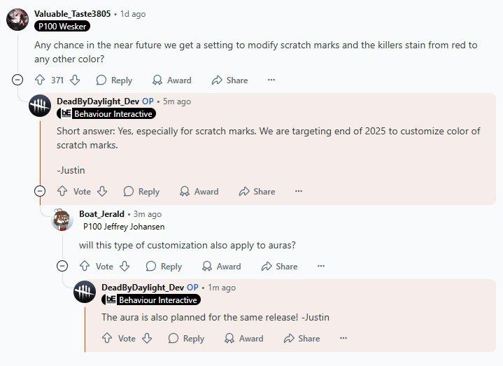 Новые настройки персонализации в Dead by Daylight: изменение цвета аур и другие обновления