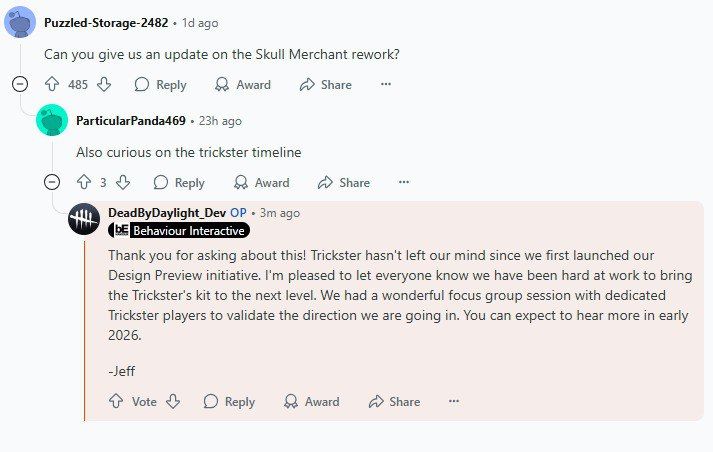 Продолжение работы над переделкой Трюкача в Dead by Daylight: релиз ожидается в начале 2026 года