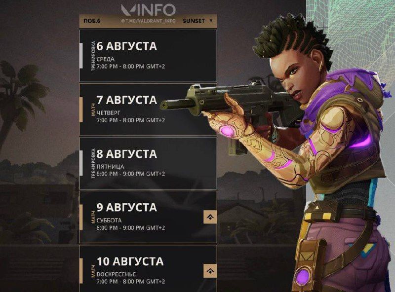 Шестая неделя Premier в Valorant: старт на карте Sunset и популярные составы агентов