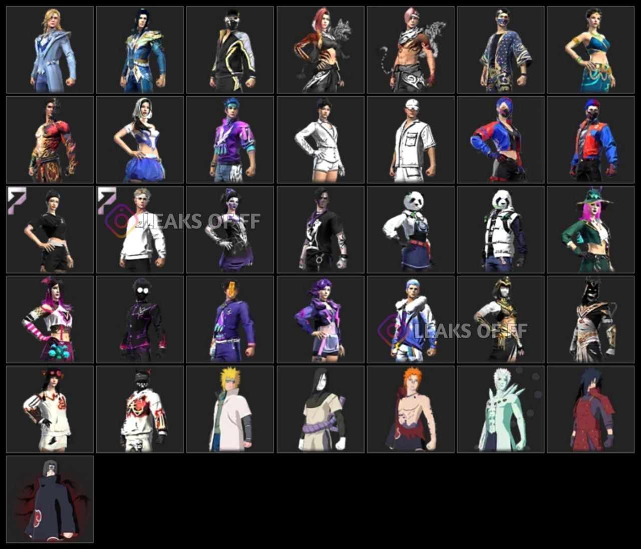 Новые наборы в обновлении OB50 Free Fire: первый взгляд