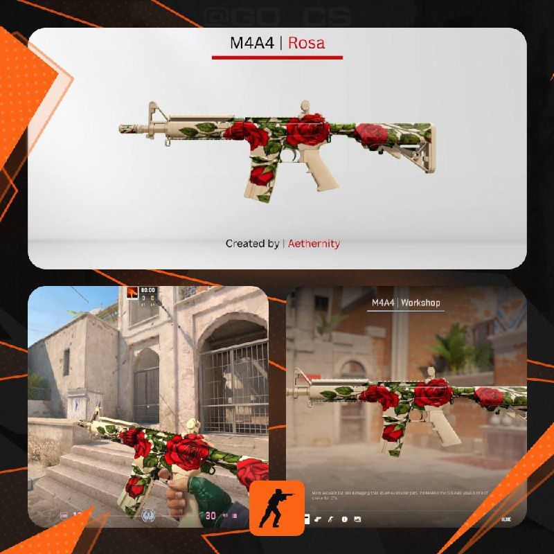 M4A4 | Rosa: Новая работа из мастерской Steam для Counter-Strike 2