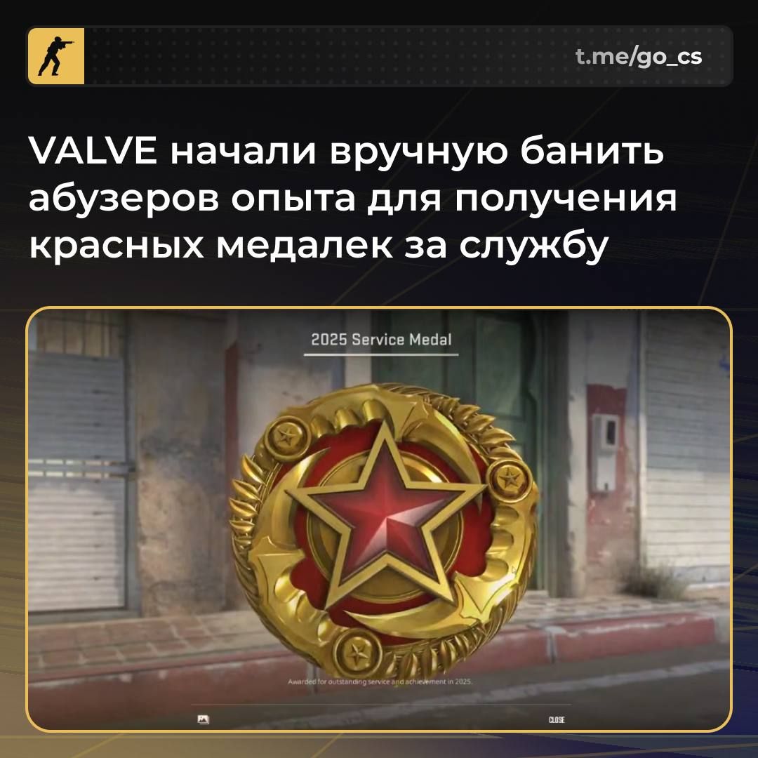 Valve ужесточает борьбу с абузерами в Counter-Strike 2: ручные баны за фарм медалей