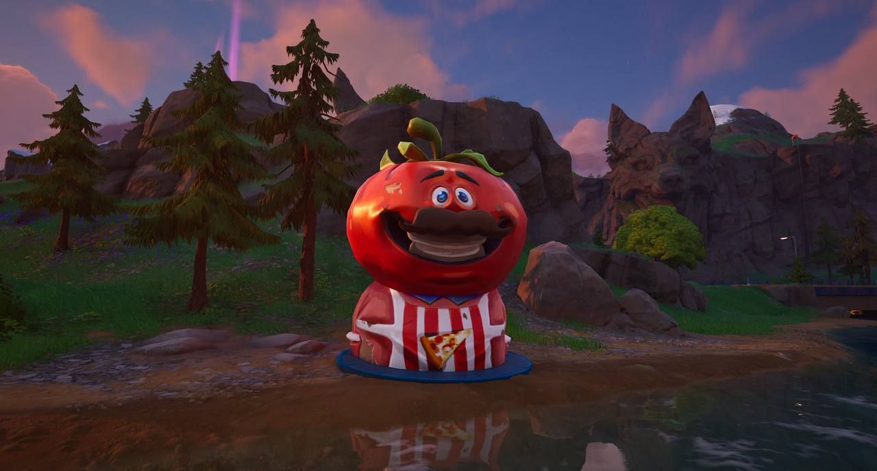 Новая локация в Fortnite: голова Томата возле Лисьего Шлюза