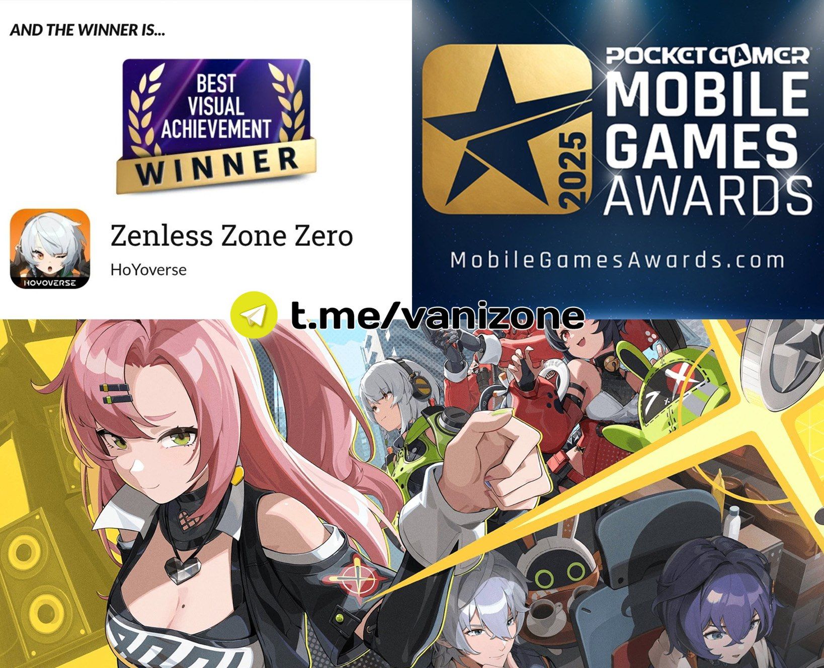 Zenless Zone Zero побеждает в номинации «Лучшее визуальное сопровождение» на Mobile Games Awards 2025