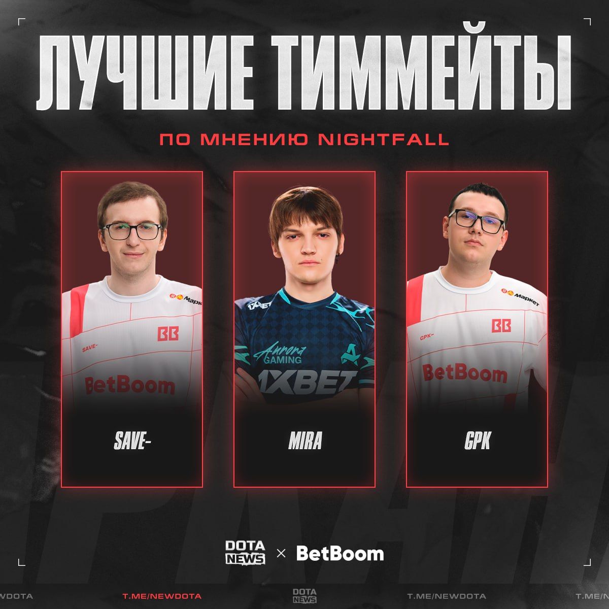 NightFall поделился своими лучшими тиммейтами за карьеру в Dota 2