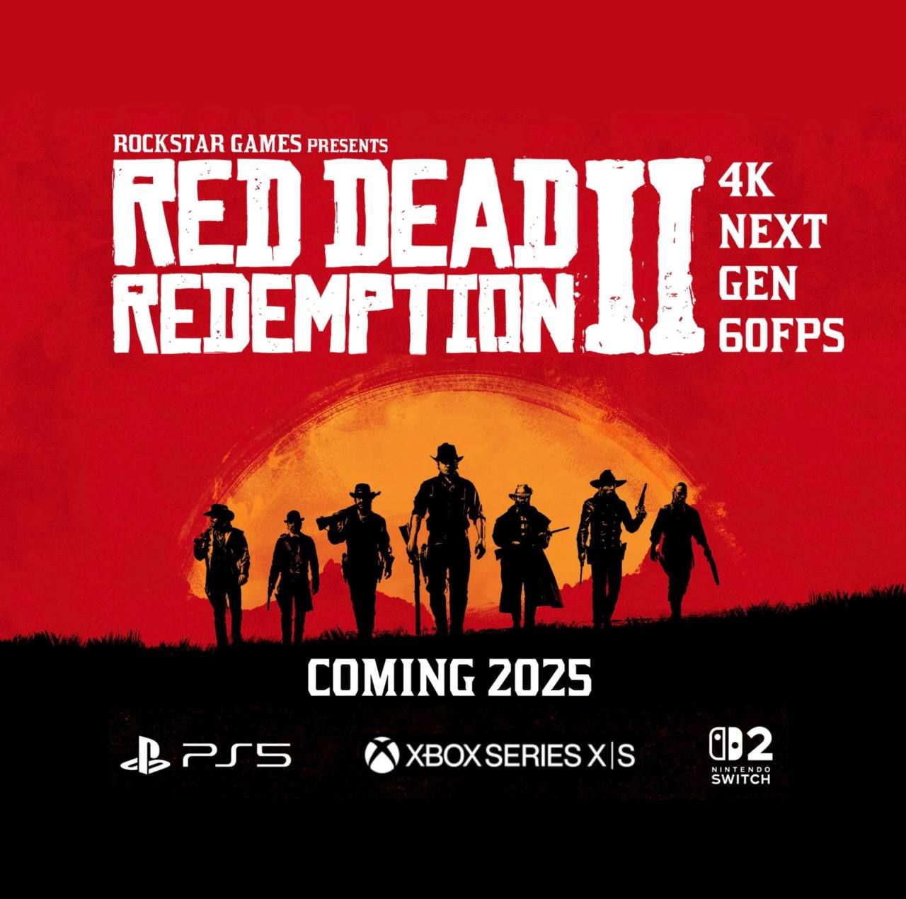 Ожидается анонс обновления Red Dead Redemption 2 для Xbox Series X|S и PlayStation 5, а также порта на Nintendo Switch 2