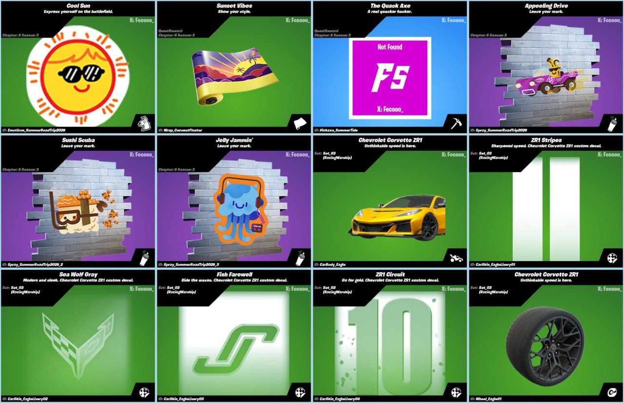 Расшифрованы все бесплатные награды летней тусовки в Fortnite