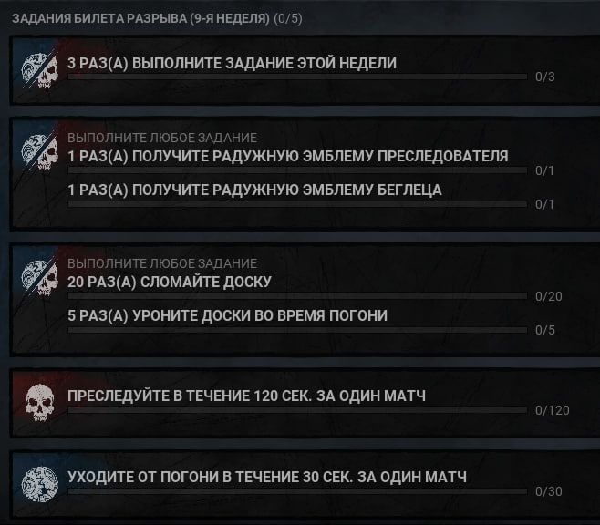 Dead by Daylight: стартовали задания 9-й недели «Билета Разрыва»