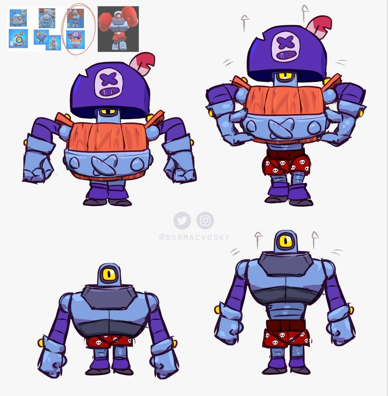 Уникальный взгляд на Дэррила из Brawl Stars без его знаменитой бочки