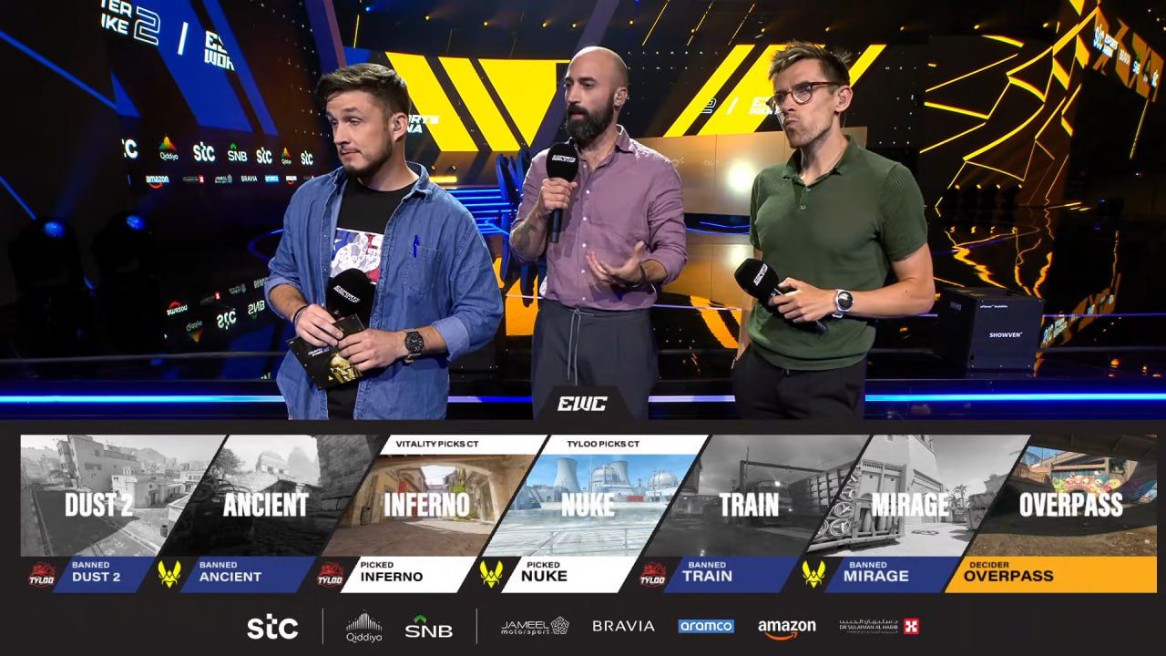 Vitality и TYLOO определили карты для предстоящего матча в Counter-Strike 2