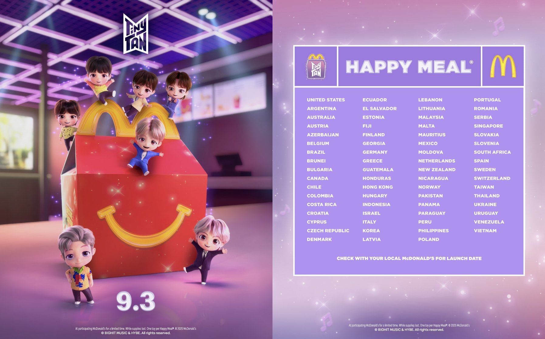 McDonald's и BTS запускают масштабную коллаборацию с коллекцией TinyTAN