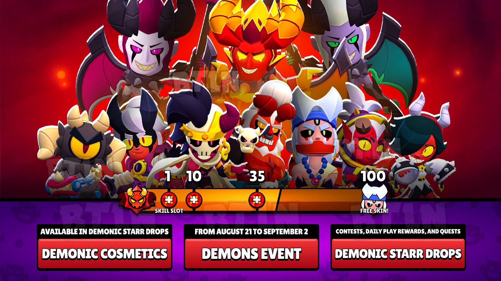 Событие демонов в Brawl Stars: возвращение легендарных скинов и новый «Адский Фэнг»