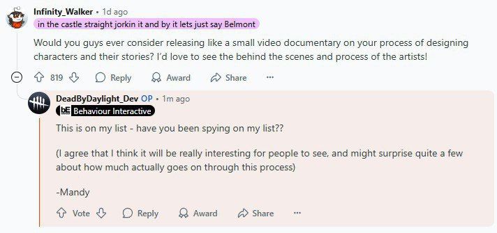 Возвращение рубрики "За Кулисами" в Dead by Daylight: что известно