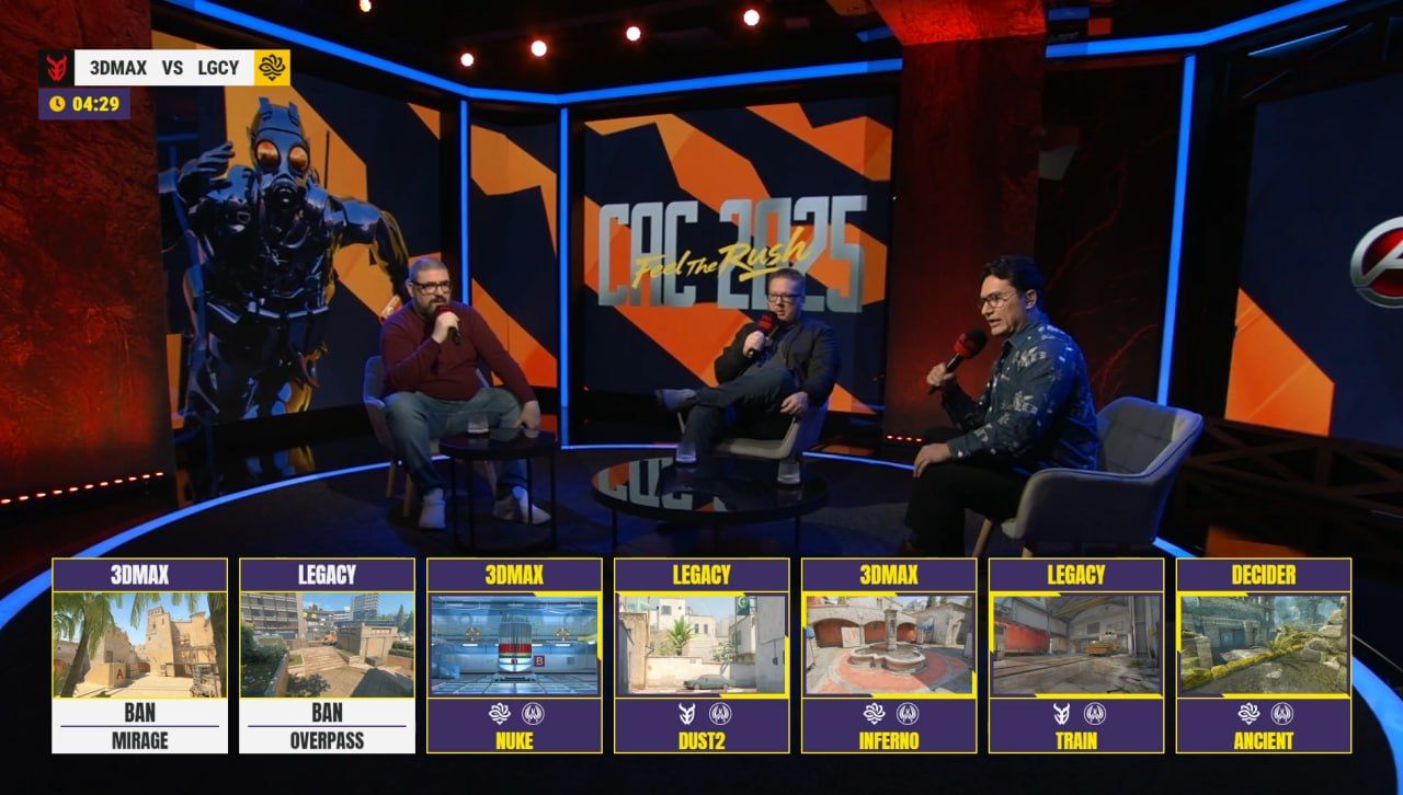 Гранд-финал турнира по Counter-Strike 2 с призовым фондом $1,000,000: 3DMAX против Legacy