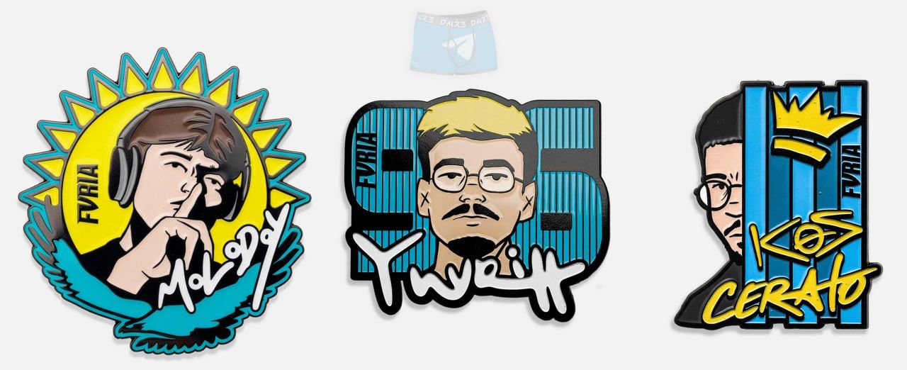 FURIA представили эксклюзивные пины с молодыми талантами команды