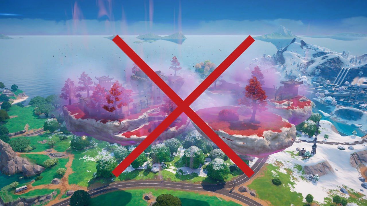 Из Fortnite убрали плавучий остров: что изменилось на карте
