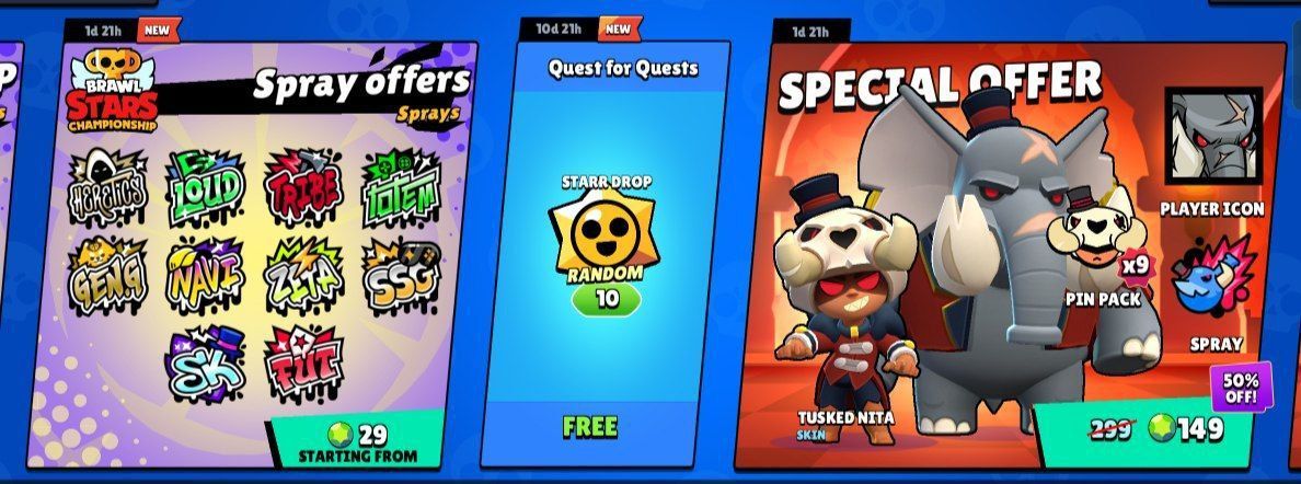 Brawl Stars предлагает 10 Призов Старр в магазине в честь числа 13