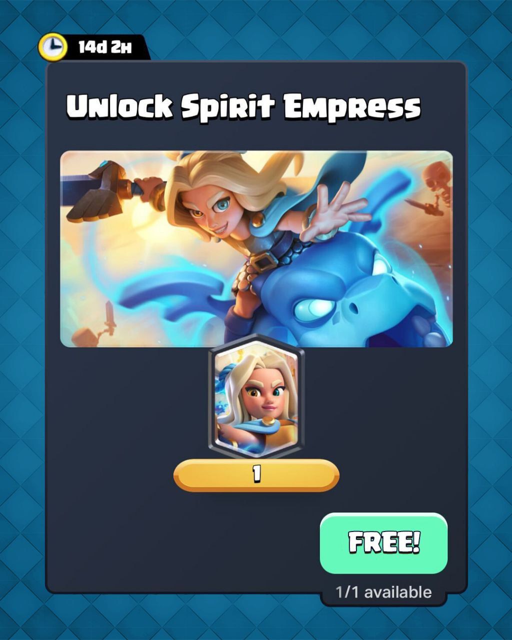 Разработчики Clash Royale продлили бесплатное предложение на Императрицу Духов