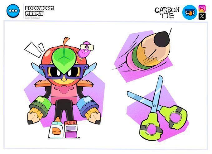 Supercell представляет концепт нового скина для Brawl Stars: «Книжный червяк Мипл»