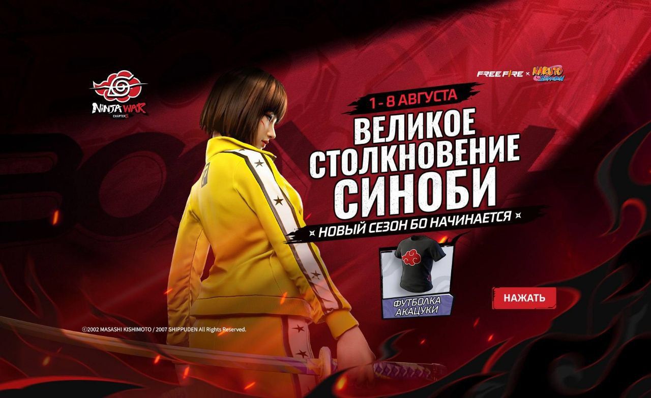 Новый сезон БО «Великое столкновение шиноби» стартует с 1 по 8 августа