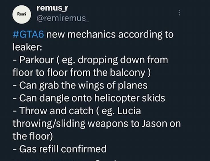 Новые детали о грядущей GTA 6: расширенный паркур, взаимодействие с транспортом и другие особенности