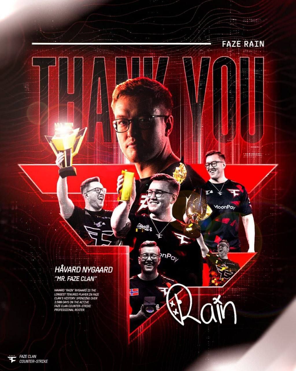 Легенда CS:GO rain покидает FaZe Clan после почти десяти лет сотрудничества