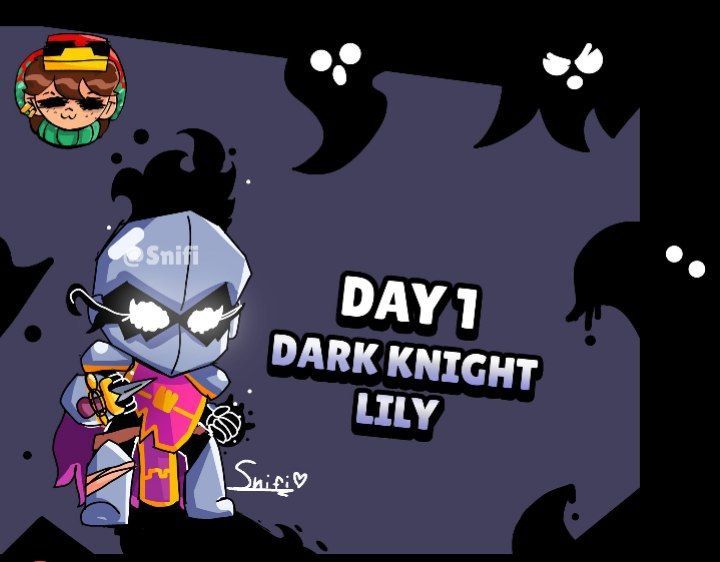 Новый концепт скина для Лили в Brawl Stars: Темный Рыцарь