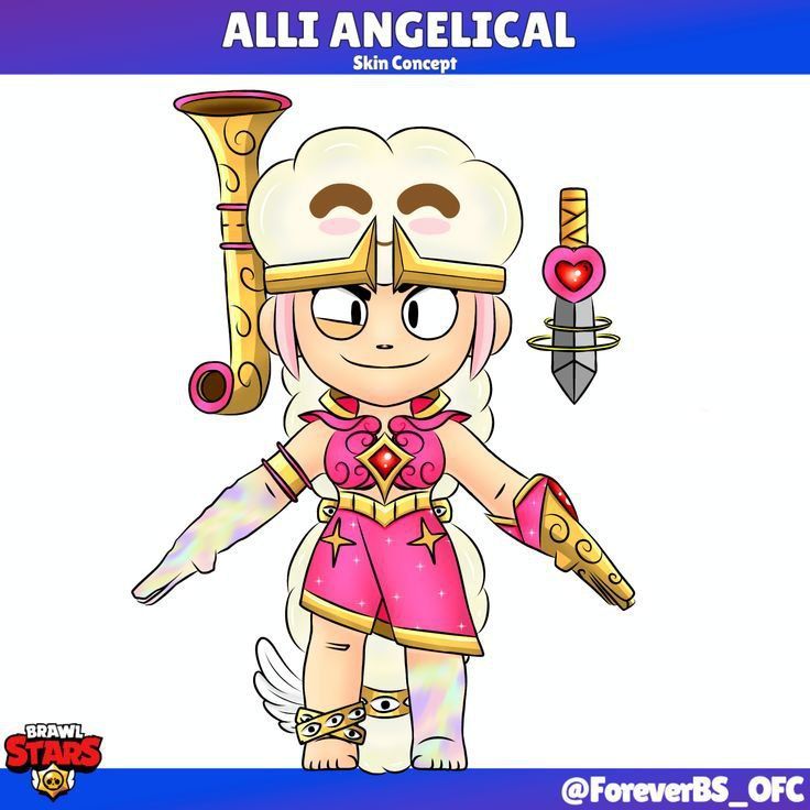 Новый концепт скина для Алли в Brawl Stars: Ангел Алли