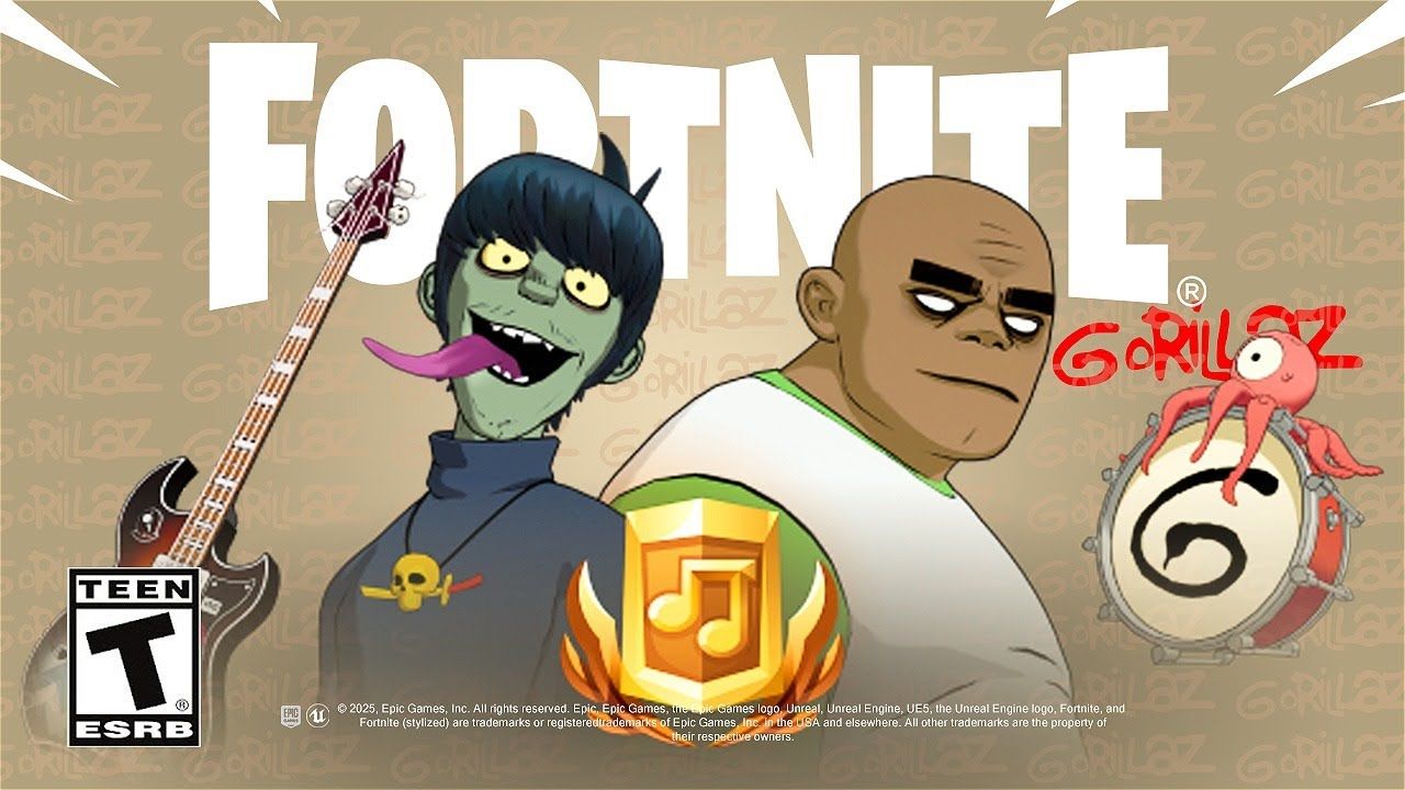 Gorillaz присоединяются к Fortnite: эксклюзивные скины и тематические предметы уже с 26 августа